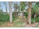 Private backyard with mature trees and lush landscaping at 189 Perfect Dr, Daytona Beach, FL 32124