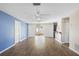Spacious living area with wood floors and updated paint at 1911 S Palomar Dr, Deltona, FL 32738