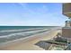 Panoramic ocean and beach views from this expansive balcony at 1925 S Atlantic Ave # 706, Daytona Beach, FL 32118