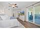 Spacious bedroom with ocean view, king bed and access to balcony at 1925 S Atlantic Ave # 706, Daytona Beach, FL 32118