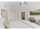 Spacious bedroom with king-size bed and home office at 1925 S Atlantic Ave # 706, Daytona Beach, FL 32118