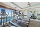 Fitness center with ocean views and cardio equipment at 1925 S Atlantic Ave # 706, Daytona Beach, FL 32118