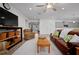 Cozy living room with a leather couch, two armchairs, and a coffee table at 3558 Nw 56Th Ave, Ocala, FL 34482