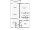 Floor plan showing two bedrooms, two baths, living room, kitchen and dining area at 3800 S Atlantic Ave # 4080, Daytona Beach, FL 32118