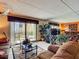 Bright living room with comfy seating, large TV, and balcony access at 3800 S Atlantic Ave # 4080, Daytona Beach, FL 32118