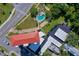 Aerial view of building, pool, and parking lot at 404 S Beach St # 240 701, Daytona Beach, FL 32114