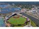 Aerial view of baseball field near marina at 404 S Beach St # 240 701, Daytona Beach, FL 32114