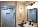 Clean bathroom with a large walk-in shower and modern fixtures at 45 Palmetto Dr, Debary, FL 32713