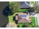 Aerial view showcasing home with solar panels at 524 Quail Hill Dr, Debary, FL 32713