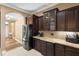 Kitchen with stainless steel appliances and granite countertops at 524 Quail Hill Dr, Debary, FL 32713