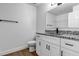 Bright bathroom featuring a vanity with granite countertop and a shower at 1205 2Nd St, Orange City, FL 32763