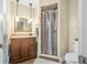Clean bathroom with vanity and shower at 15 Longfellow Cir, Ormond Beach, FL 32176