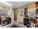 Main bathroom with shower, sink, and storage at 163 Laurelwood Ln, Ormond Beach, FL 32174