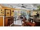 Gathering room with wet bar, comfortable seating, and pool access at 163 Laurelwood Ln, Ormond Beach, FL 32174