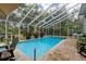 Relaxing screened pool and patio with lush landscaping at 163 Laurelwood Ln, Ormond Beach, FL 32174