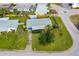 Aerial view of a single-Gathering home and surrounding area at 241 Ponce De Leon Dr, Ormond Beach, FL 32176