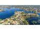 Aerial view showcasing lakefront homes and community, offering a view of the neighborhood at 2501 Alton Rd, Deltona, FL 32738