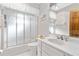 Bathroom with shower/tub combo and vanity at 2501 Alton Rd, Deltona, FL 32738