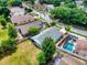 Aerial view showcasing home's backyard and pool at 2911 Wild Pepper Ave, Deltona, FL 32725