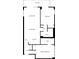 Floor plan showing a two-bedroom, two-bath condo at 2947 S Atlantic Ave # 301, Daytona Beach, FL 32118