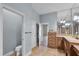 Elegant bathroom with double vanity and granite countertops at 3548 Tuscany Reserve Blvd, New Smyrna Beach, FL 32168