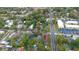Aerial view of residential neighborhood showing homes and streets at 448 E Church St, Deland, FL 32724