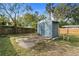 Spacious storage shed in backyard at 448 E Church St, Deland, FL 32724