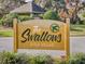Sign for The Swallows Golf Villas community at 55 Fairway Dr # 3D, Debary, FL 32713
