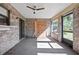 Spacious screened porch with brick walls at 783 S Atmore Cir, Deltona, FL 32725