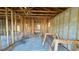 Under construction interior, showing the structural framing and open floor plan at 1019 Beulah Dr, Edgewater, FL 32132