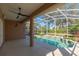 Spacious covered patio overlooking pool at 1278 Chessington Cir, Lake Mary, FL 32746