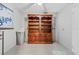 Spacious storage room with wooden shelving units at 1701 N Stone St, Deland, FL 32720