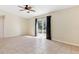 Large living room with sliding glass doors leading to the backyard at 1768 Santee Ave, Deltona, FL 32738