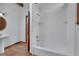 Bathroom with combined tub and shower and large vanity at 2170 Wilmhurst Rd, Deland, FL 32720