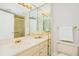 Clean bathroom with updated vanity and shower at 2200 N Atlantic Ave # 1502, Daytona Beach, FL 32118