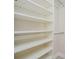 Spacious closet with custom shelving and hanging rod at 2200 N Atlantic Ave # 1502, Daytona Beach, FL 32118