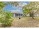 Spacious backyard with fire pit and mature trees at 2472 Duval Ave, Deltona, FL 32738