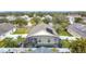Aerial view showing home with pool and fenced backyard at 2508 Balmoral Dr, Kissimmee, FL 34744