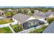 Aerial view showing home with pool and fenced backyard at 2508 Balmoral Dr, Kissimmee, FL 34744