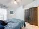 Bright bedroom with double door closet and ceiling fan at 2508 Balmoral Dr, Kissimmee, FL 34744