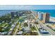 Aerial view of coastal neighborhood, beach, and high-rises at 3047 S Atlantic Ave # 1906, Daytona Beach, FL 32118