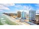 Aerial view of beachfront high-rise condos with ocean views at 3047 S Atlantic Ave # T060, Daytona Beach, FL 32118