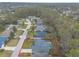 Aerial view of a house with a pool, showcasing its private backyard and location at 34 Black Creek Way, Ormond Beach, FL 32174