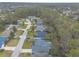 Aerial view of a residential area featuring houses with green surroundings at 34 Black Creek Way, Ormond Beach, FL 32174