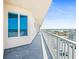 Wide balcony features ocean and city views at 3737 S Atlantic Ave # 502, Daytona Beach, FL 32118