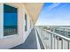 Long balcony offers ocean and city views at 3737 S Atlantic Ave # 502, Daytona Beach, FL 32118