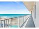 Long balcony offers ocean views and a glimpse of the pool below at 3737 S Atlantic Ave # 502, Daytona Beach, FL 32118