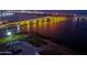 Night view of bridge and waterway, illuminated at 404 S Beach St # 200 601, Daytona Beach, FL 32114