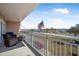 Balcony overlooking marina with water and city views at 404 S Beach St # 304, Daytona Beach, FL 32114