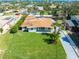 Charming single-story home with a spacious yard, palm trees, and a well-maintained landscape at 681 N Halifax Dr, Ormond Beach, FL 32176